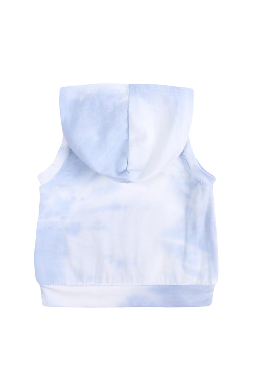 Children's Sleeveless Hooded Tie Dye Print Pyjama Sets
