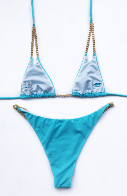 Women's Sexy Chain Split Bikini Swimsuit