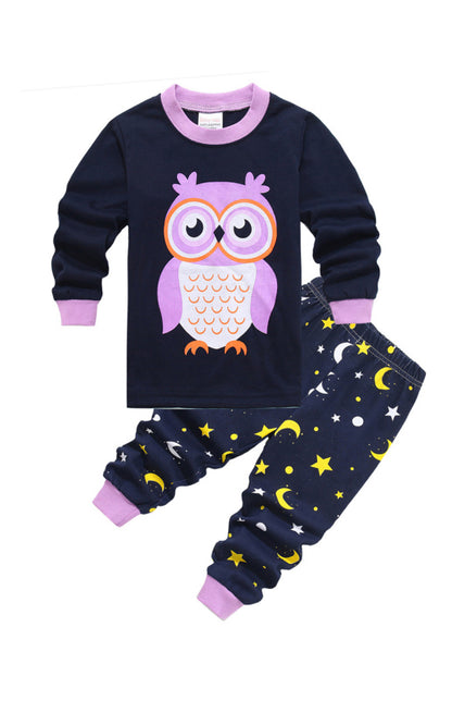 Children's Pure Cotton Long-Sleeved Trousers Loungewear Set
