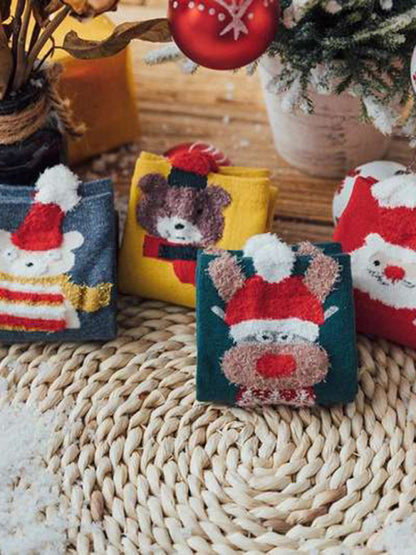 Cotton 4-Pack Cutes Christmas Socks