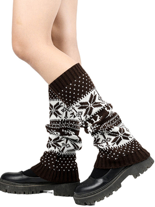 Women's Christmas Snowflake Fawn Foot Cover Pile Pile Socks